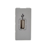 Módulo Tomada USB Dados Embutir Cinza S/Plac 1 Módulo Plus+ 615091CZ Pial Legrand
