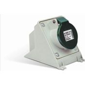 Tomada Sobrepor Fêmea 3 Polos + Neutro + Terra 16A 690V Preto IP44 Com Tamp N5005 Steck