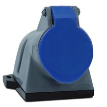 Tomada Sobrepor Fêmea 2 Polos + Terra 16A 220/240V IP44 Com Tamp SS3006DDR Steck