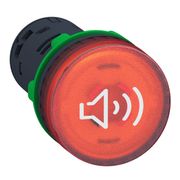 Sinaleiro Red Plast Vm 22Mm 230-240V Led C/Sinal Sonoro Xb5* XB5KS2M4 - Schneider
