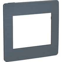 Placa 4X4 6P Gr/Alu Galaxy Black S733203769 Schneider