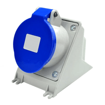 Tomada Industrial Não Metálica Sobrepor Fêmea Tripolar + Terra 16 A 220/240V Azul 9h N4009 Steck