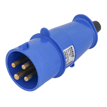 Plugue Energia Industrial Poliamida Macho Tripolar + Terra Azul 220/240V 63A N4579 Steck
