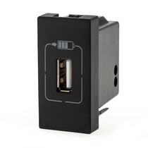 Tomada Carregador USB Embutir Preto 1 Módulo Pialplus 615088PT Pial Legrand
