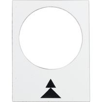 Etiqueta Tpla Flecha Dir Dupla Vel 30X40Mm Br/Pt Para ZB2BY4909 - Schneider