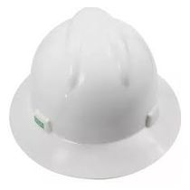 Capacete Aba Total Branca Catraca Com Jugular V-Gard 312110 Msa