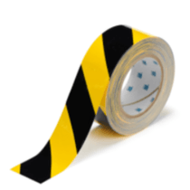Fita de Segurança Adesiva para Demarcação de Solo Preta e Amarela 50,8mm 30M 104317 Brady