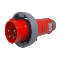 Plugue Industrial Macho Tripolar+ Neutro + Terra 16A 380-440V Vermelho N5076W Steck