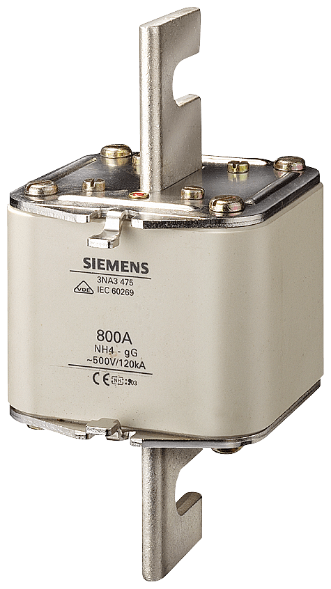 Fusivel NH 4 500Vac 800A 120Ka 3NA3475 Siemens - Dimensional