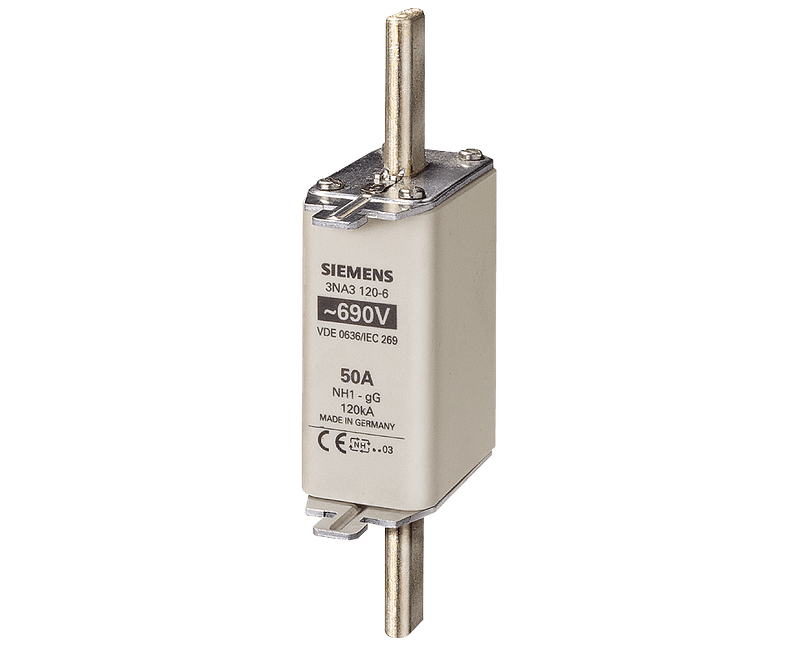 Fusível NH 1 690V 125A 120Ka 3NA31326 Siemens - Dimensional