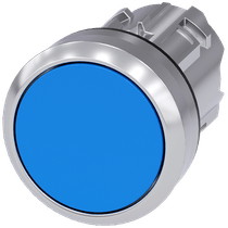 Frontal Botão Redondo Azul 22mm Pulso/Soco 3SU10500AB500AA0 Siemens