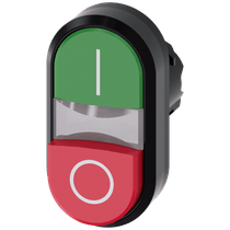 Frontal Botão Redondo Verde e Vermelho 22mm Grav I/0 Pulso/Soco 3SU10003BB420AK0 Siemens