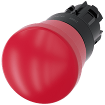 Frontal Botão Redondo Vermelho 22mm 3SU10001HA200AA0 Siemens