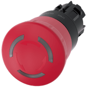 Frontal Botão Redondo Vermelho 22mm 3SU10011HB200AA0 Siemens