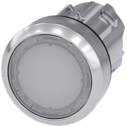 Frontal Botão Iluminado Redondo Branco 22mm Pulso/Soco 3SU10510AB600AA0 Siemens