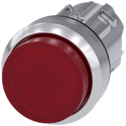 Frontal Botão Iluminado Redondo Vermelho 22mm Pulso/Soco 3SU10510BB200AA0 Siemens