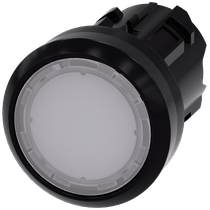 Frontal Botão Iluminado Redondo Branco 22mm Pulso/Soco 3SU10010AB600AA0 Siemens