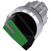 Comutador Iluminado Knob Curto Verde 22mm 45G 3SU10522BC400AA0 Siemens