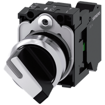 Comutador Iluminado Knob Curto Branco 22mm 90G 3SU11502BF603BA0 Siemens