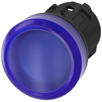 Frontal Sinaleiro Redondo Plástico Azul 22mm 3SU10016AA500AA0 Siemens