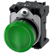 Sinaleiro Redondo Plástico Verde 22mm 110V LED 3SU11036AA401AA0 Siemens