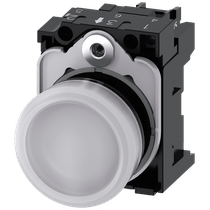 Sinaleiro Redondo Plástico Branco 22mm 110V LED 3SU11036AA601AA0 Siemens