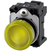 Sinaleiro Redondo Metálico Amarelo 22mm 230V LED 3SU11566AA303AA0 Siemens