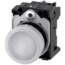 Sinaleiro Redondo Metálico Branco 22mm 24V LED 3SU11526AA601AA0 Siemens