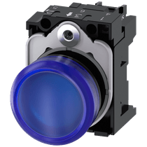 Sinaleiro Redondo Plástico Azul 22mm 24V LED 3SU11026AA501AA0 Siemens