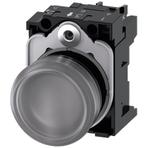 Sinaleiro Redondo Plástico Incolor 22mm 24V LED 3SU11026AA701AA0 Siemens