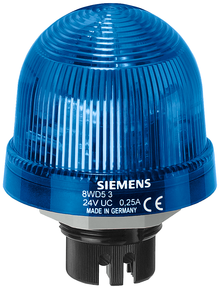 Sinalizador Luminoso Flash Flash Azul 115V 8WD53400CF Siemens - Dimensional