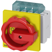 Chave Seccionadora Tripolar Montagem Frontal Emergência 16A 400V Botão Vermelho 3LD20031TP53 Siemens