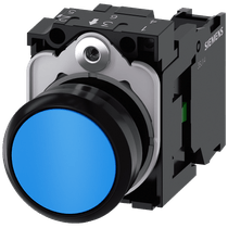 Frontal Botão Redondo Azul 22mm Pulso/Soco 3SU11000AB501BA0 Siemens