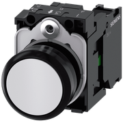 Frontal Botão Redondo Branco 22mm Pulso/Soco 3SU11000AB601BA0 Siemens