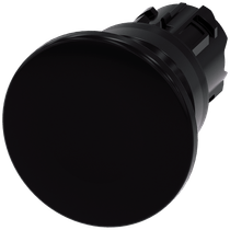 Frontal Botão Redondo Preto 22mm Pulso/Soco 3SU10001BD100AA0 Siemens