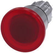 Frontal Botão Iluminado Redondo Vermelho 22mm 3SU10511BA200AA0 Siemens