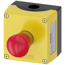 Botoeira Montagem Metálico Preto Parad Emergência 1Bot 1Nf 3SU18510NA002AA2 Siemens