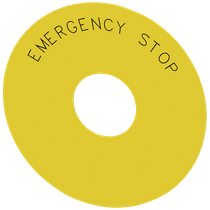 Etiqueta Amarelo 75X23mm Desl Emergência 3SU19000BC310DA0 Siemens