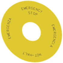 Etiqueta Ny Amarelo 75X23mm Parada Emergência 3SU19000BC310NB0 Siemens