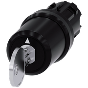 Comutador Chave Ronis 3 Posições Preto 22mm 45G 3SU10005PL010AA0 Siemens