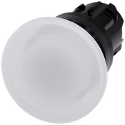 Frontal Botão Iluminado Redondo Branco 22mm Pulso/Soco 3SU10011BD600AA0 Siemens