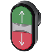 Frontal Botão Iluminado Redondo Verde e Vermelho 22mm Grav Desce/Sobe Pulso/Soco 3Su1 3SU10013AB420AN0 Siemens