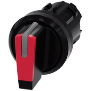 Comutador Iluminado Knob Curto 3 Posições Vermelho 22mm 45G 3SU10022BN200AA0 Siemens