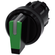 Comutador Iluminado Knob Curto 3 Posições Verde 22mm 45G 3SU10022BP400AA0 Siemens