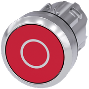 Frontal Botão Redondo Vermelho 22mm Grav 0 Pulso/Soco 3SU10500AB200AD0 Siemens