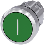 Frontal Botão Redondo Verde 22mm Grav I Pulso/Soco 3SU10500AB400AC0 Siemens