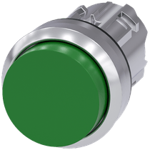 Frontal Botão Redondo Verde 22mm Pulso/Soco 3SU10500BB400AA0 Siemens