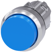 Frontal Botão Redondo Azul 22mm Pulso/Soco 3SU10500BB500AA0 Siemens