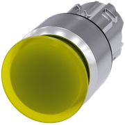 Frontal Botão Iluminado Redondo Amarelo 22mm 3SU10511AA300AA0 Siemens