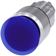 Frontal Botão Iluminado Redondo Azul 22mm 3SU10511AA500AA0 Siemens